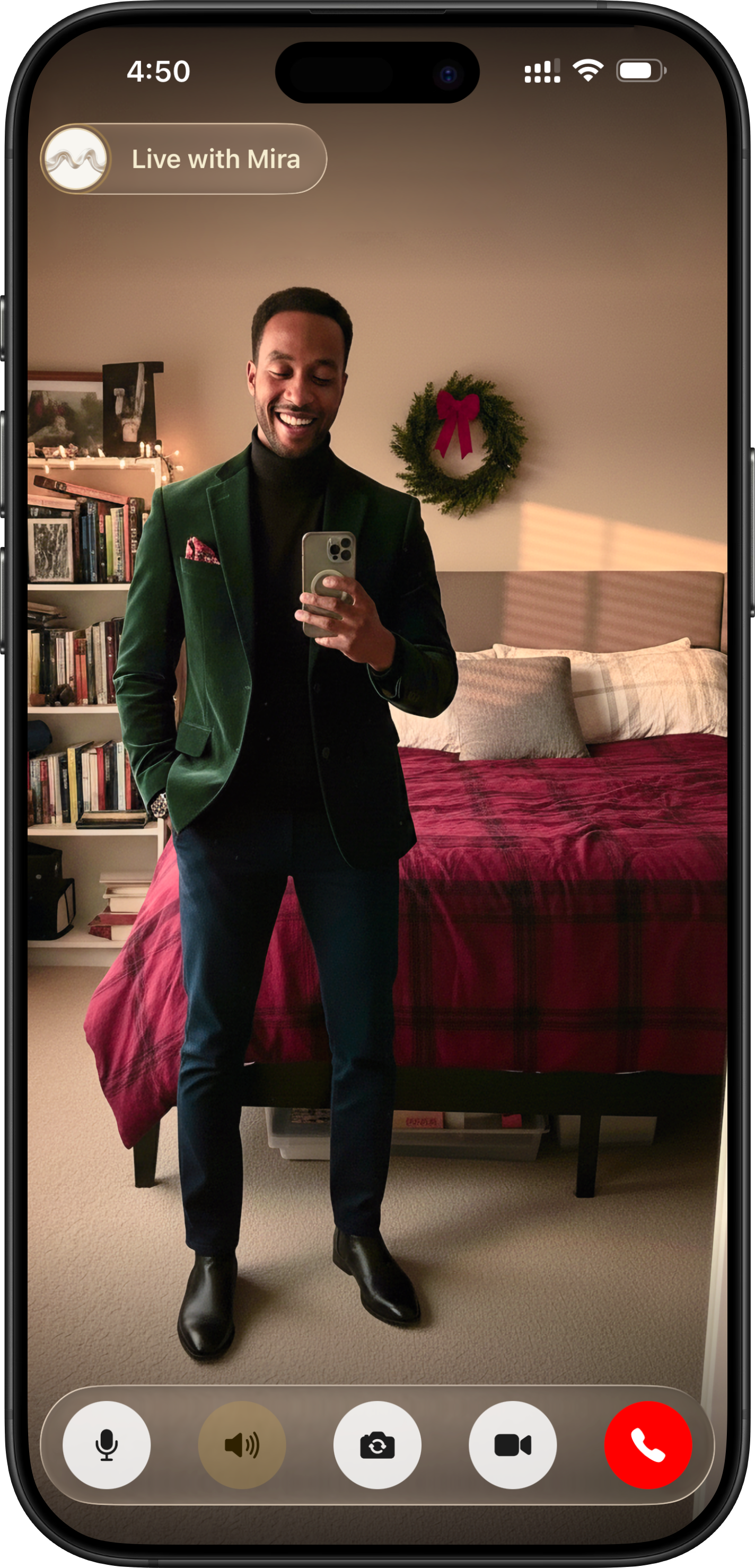 Live video styling session interface