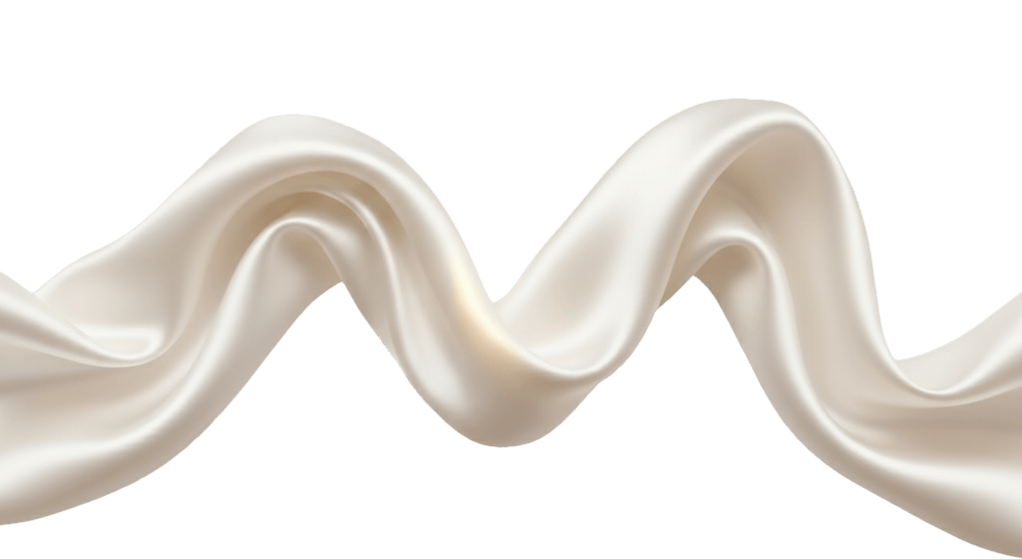Flowing silk ribbon