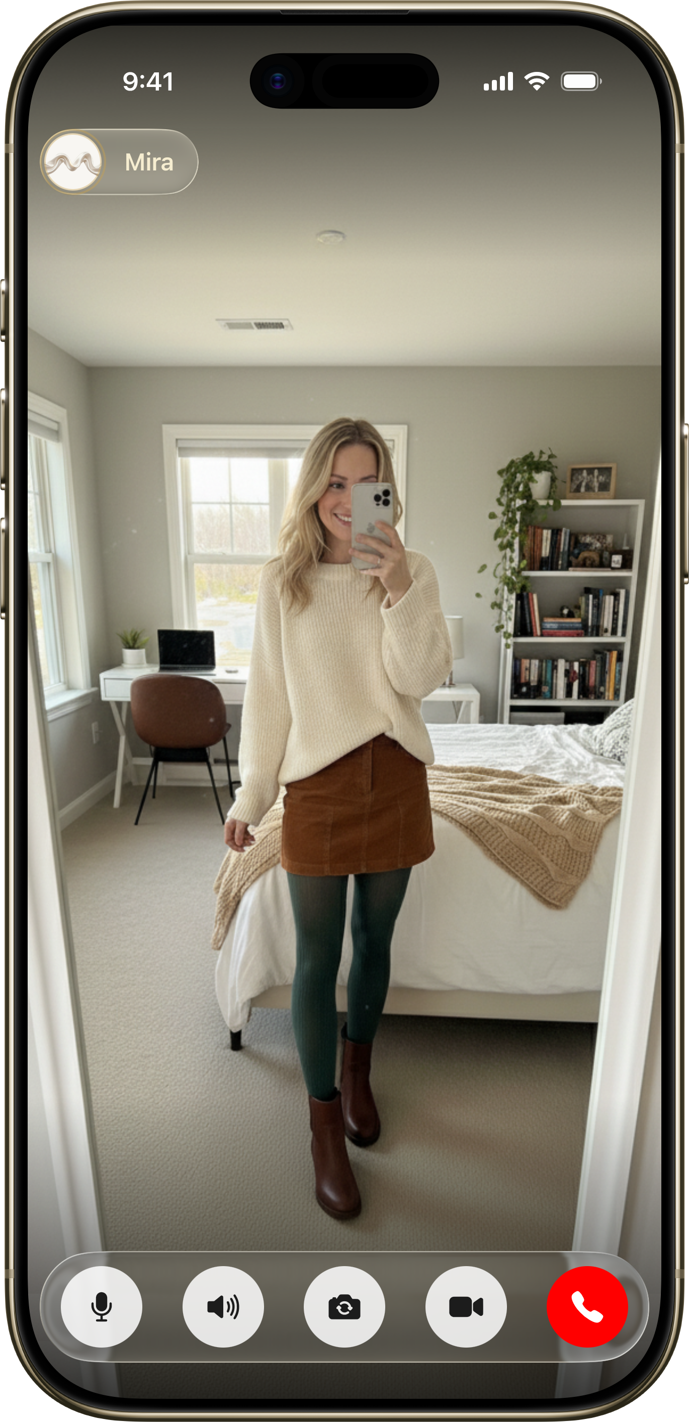 Mira app interface on iPhone